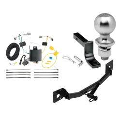 Trailer Tow Hitch For 16-25 Chevrolet Malibu Except Premier (New Body Style) Class 2 Complete Package w/ Wiring Draw Bar Kit and 2" Ball