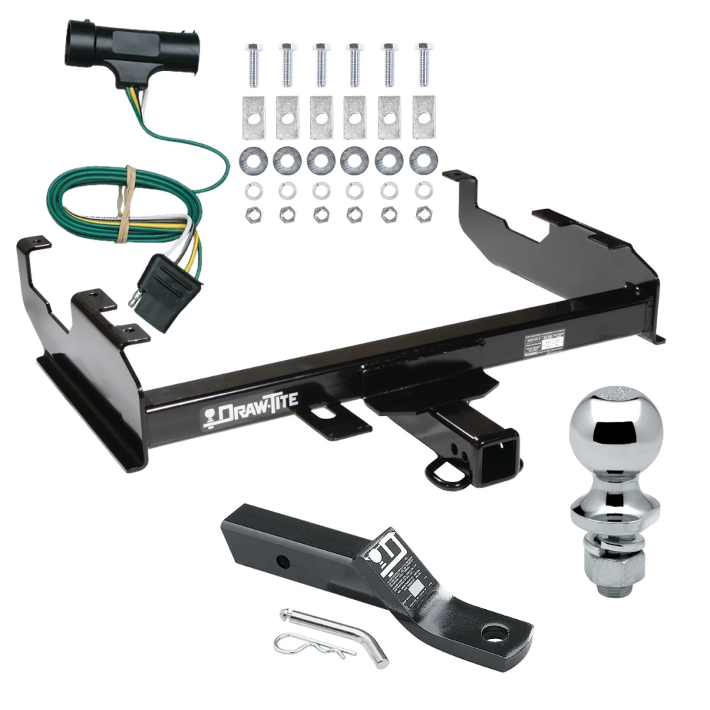 Trailer Tow Hitch For 75-84 Chevy GMC C/K 8Ft Standard or Step Bumper Complete Package w/ Wiring and 1-7/8" Ball