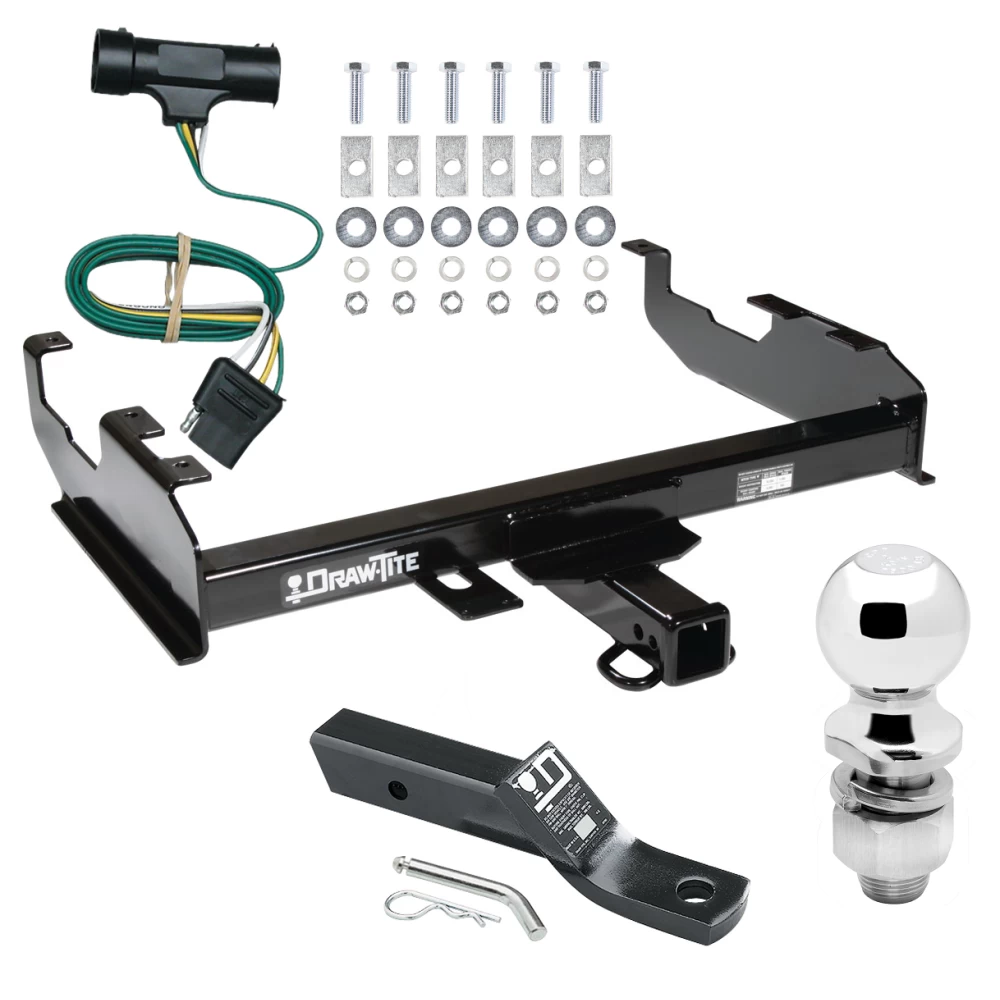 Trailer Tow Hitch For 75-84 Chevy GMC C/K 8Ft Standard or Step Bumper Complete Package w/ Wiring and 2" Ball