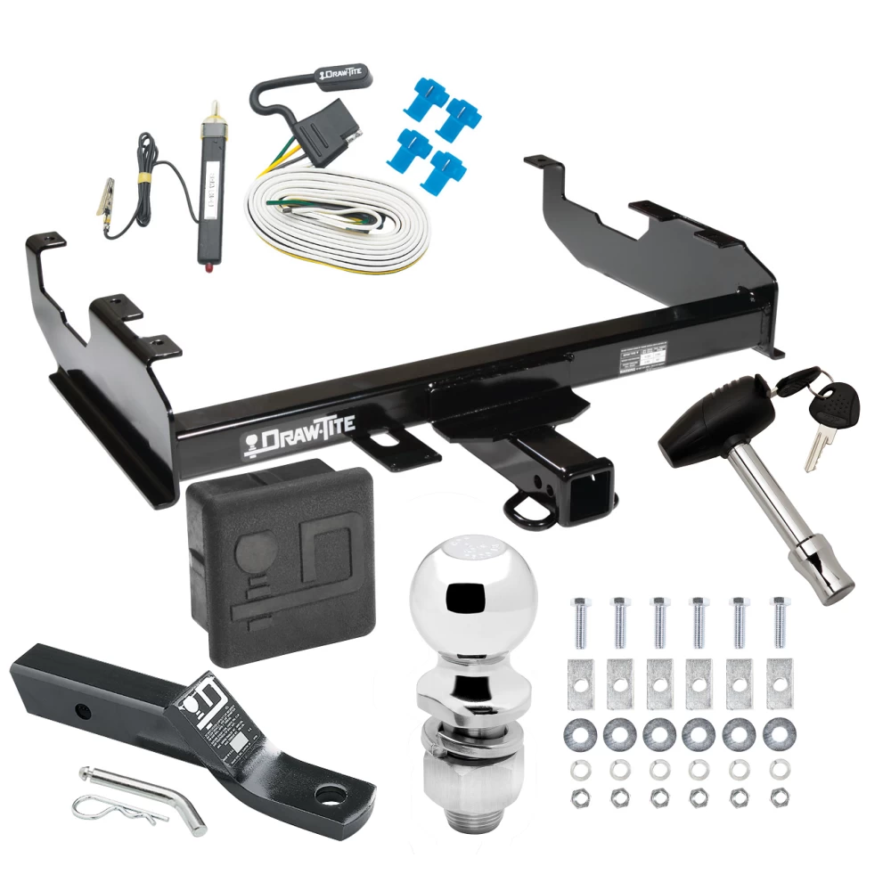 Trailer Tow Hitch For 63-74 85-87 Chevy C/K Pickup Ford F100 F250 F350 Deluxe Package Wiring 2" Ball and Lock