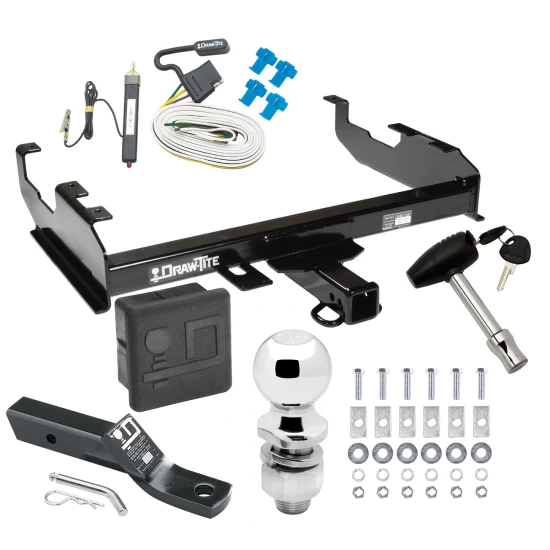 Trailer Tow Hitch For 63-74 85-87 Chevy C/K Pickup Ford F100 F250 F350 Deluxe Package Wiring 2" Ball and Lock