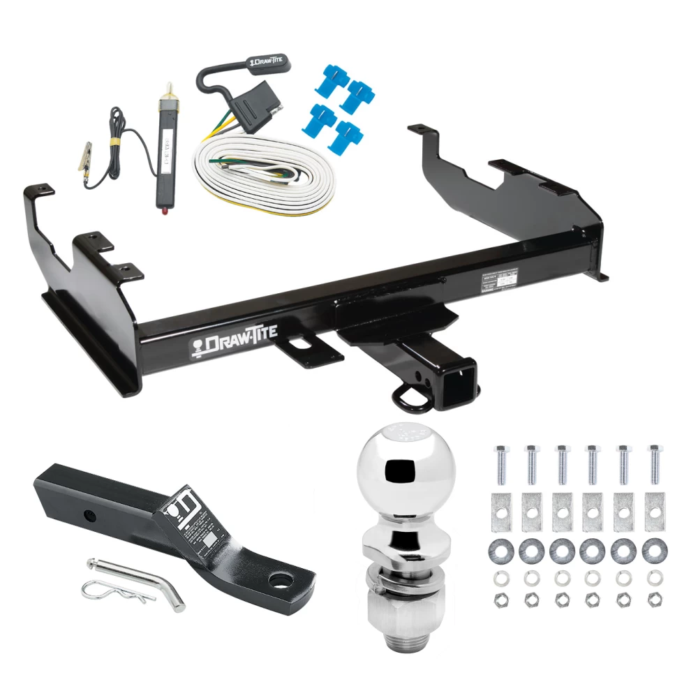 Trailer Tow Hitch For 63-74 85-87 Chevy C/K Pickup Ford F100 F250 F350 Complete Package w/ Wiring and 2" Ball