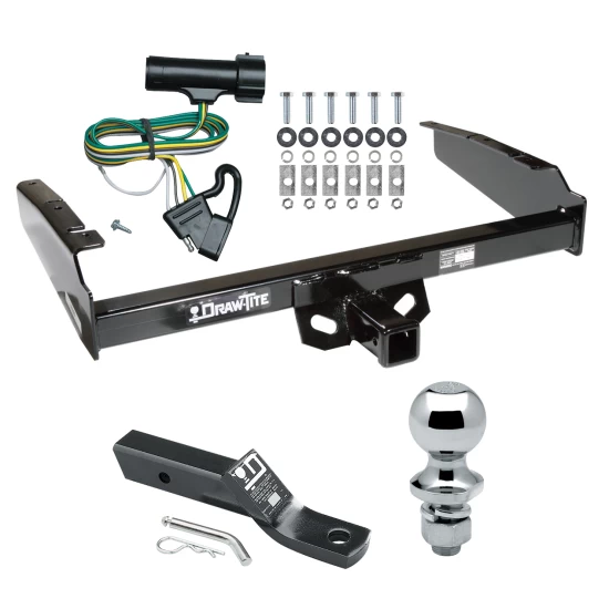 Trailer Tow Hitch For 80-86 Ford F-100 F-150 F-250 F-350 Except w/ Custom Fascia Complete Package w/ Wiring and 1-7/8" Ball
