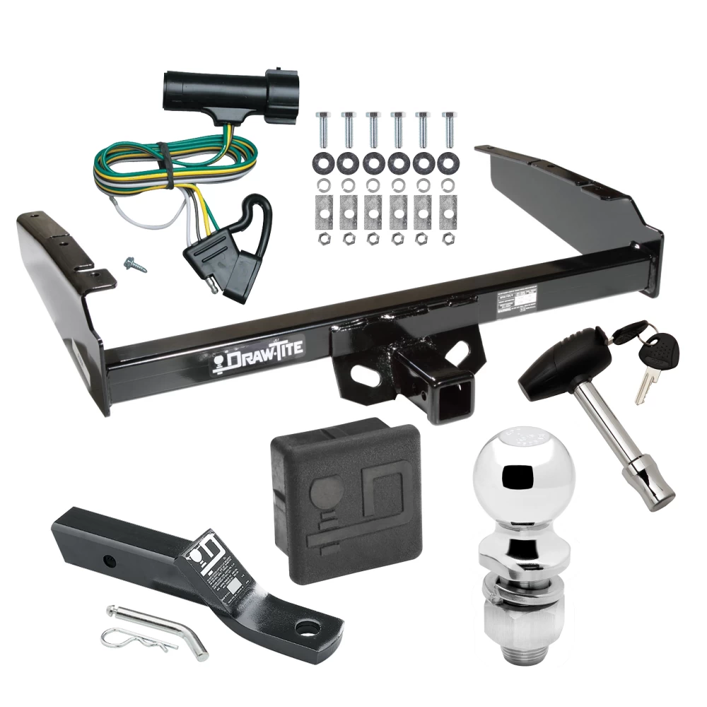 Trailer Tow Hitch For 80-86 Ford F-100 150 250 350 Standard Bed & Bumper Deluxe Package Wiring 2" Ball and Lock