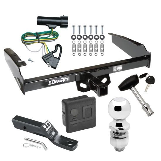 Trailer Tow Hitch For 80-86 Ford F-100 150 250 350 Standard Bed & Bumper Deluxe Package Wiring 2" Ball and Lock