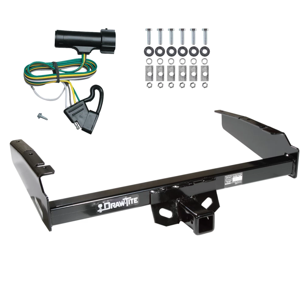 Trailer Tow Hitch For 80-86 Ford F-100 F-150 F-250 F-350 Except w/ Custom Fascia w/ Wiring Harness Kit