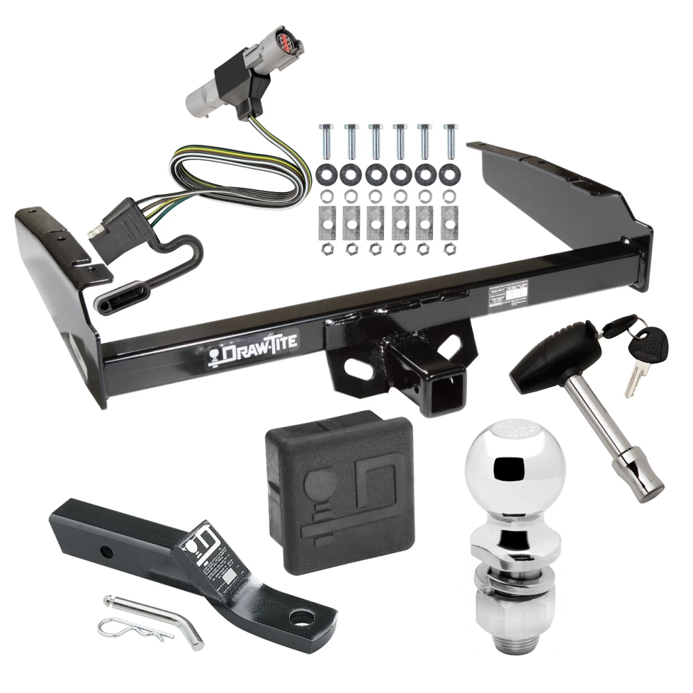 Trailer Tow Hitch For 87-96 Ford F-150 F-250 F-250 97 F-250 F-350 HD Deluxe Package Wiring 2" Ball and Lock