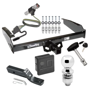 Trailer Tow Hitch For 87-96 Ford F-150 F-250 F-250 97 F-250 F-350 HD Deluxe Package Wiring 2" Ball and Lock