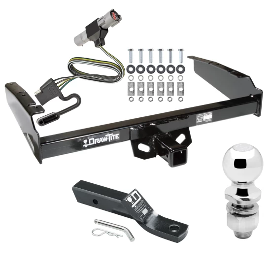 Trailer Tow Hitch For 87-96 Ford F-150 F-250 F-350 97 Heavy Duty Standard Bed & Bumper Complete Package w/ Wiring and 2" Ball