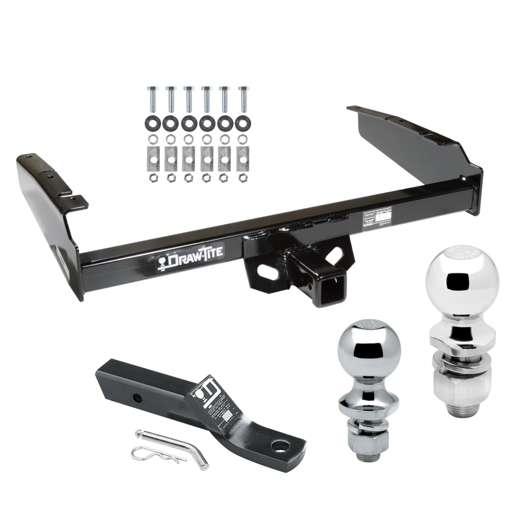 Trailer Tow Hitch For 80-97 Ford F-100 F-150 F-250 F-350 Receiver w/ 1-7/8" and 2" Ball