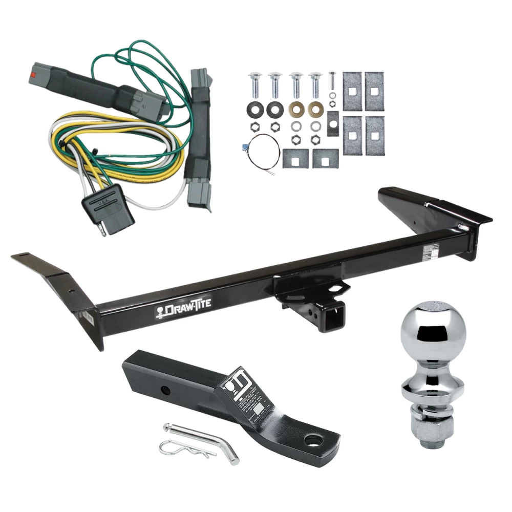 Custom Fit Trailer Hitch Wiring Harness (Plug & Play) 2" Drop Ball-Mount w/ Pin/Clip 1-7/8" Chrome Ball Installation Hardware Installation Instructions 41116 118326 23 63816 Draw-Tite Trailer Tow Hitch 92-97 Crown Victoria Mercury Grand Mar Trailer Tow Hitch For 92-97 Ford Crown Victoria Mercury Grand Marquis Complete Package w/ Wiring and 1-7/8" Ball