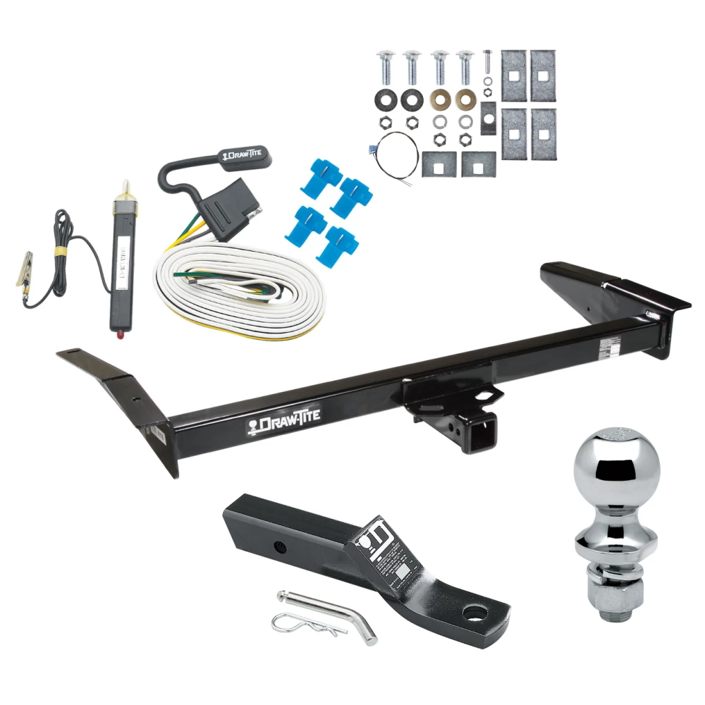 Trailer Tow Hitch For 79-91 Ford Crown Victoria Mercury Grand Marquis 80-83 Lincoln Mark VI Complete Package w/ Wiring and 1-7/8" Ball
