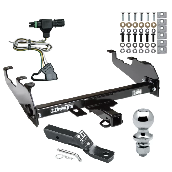 Custom Fit Trailer Hitch Wiring Harness (Plug & Play) 2" Drop Ball-Mount w/ Pin/Clip 1-7/8" Chrome Ball Installation Hardware Installation Instructions 41504 118312 23 63816 Draw-Tite Trailer Tow Hitch 85-86 88-91 Chevy GMC C/K w/Deep Drop Trailer Tow Hitch For 85-86 88-91 Chevy GMC C/K w/Deep Drop Bumper Complete Package w/ Wiring and 1-7/8" Ball
