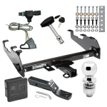 Trailer Tow Hitch For 63-87 Chevy GMC C/K 63-79 Ford 68-94 Dodge 74-88 Ramcharger w/ Deepdrop Cowboy Bumper Deluxe Package Wiring 2" Ball and Lock