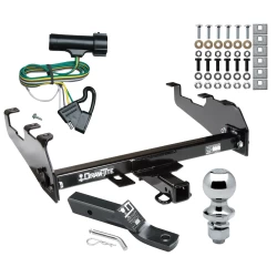 Trailer Tow Hitch For 80-86 Ford F-100 150 250 350 Bronco Deepdrop Cowboy Bumper 99-00 F-350 Super Duty Complete Package w/ Wiring and 1-7/8" Ball