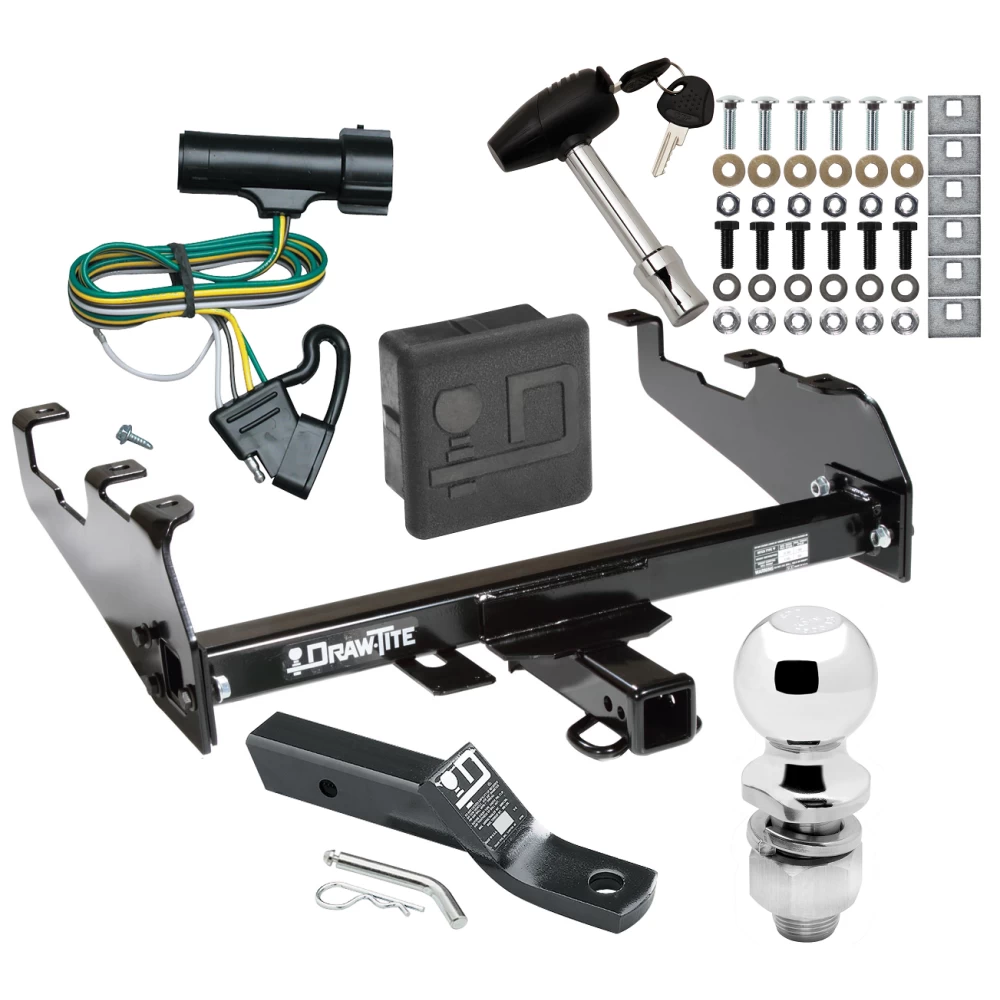 Trailer Tow Hitch For 80-86 Ford F-100 F-150 F-250 F-350 Bronco Deluxe Package Wiring 2" Ball and Lock