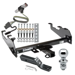 Trailer Tow Hitch For 87-96 Ford F-150 F-250 F-350 88-97 F-Super Duty 97 Heavy Duty Deepdrop Cowboy Bumper Complete Package w/ Wiring and 1-7/8" Ball