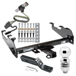 Trailer Tow Hitch For 87-96 Ford F-150 F-250 F-350 88-97 F-Super Duty 97 Heavy Duty Deepdrop Cowboy Bumper Complete Package w/ Wiring and 2" Ball