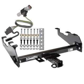 Trailer Tow Hitch For 87-96 Ford F-150 F-250 F-350 88-97 F-Super Duty 97 Heavy Duty Deepdrop Cowboy Bumper w/ Wiring Harness Kit