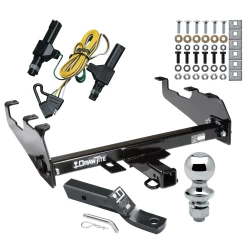 Trailer Tow Hitch For 86-93 Dodge D/W Series Ram Pickup 94 Ram 1500 Deepdrop Cowboy Bumper Complete Package w/ Wiring and 1-7/8" Ball