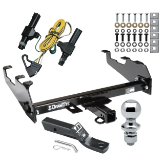 Trailer Tow Hitch For 86-94 Dodge D/W w/Deep Drop Bumper Complete Package w/ Wiring and 1-7/8" Ball