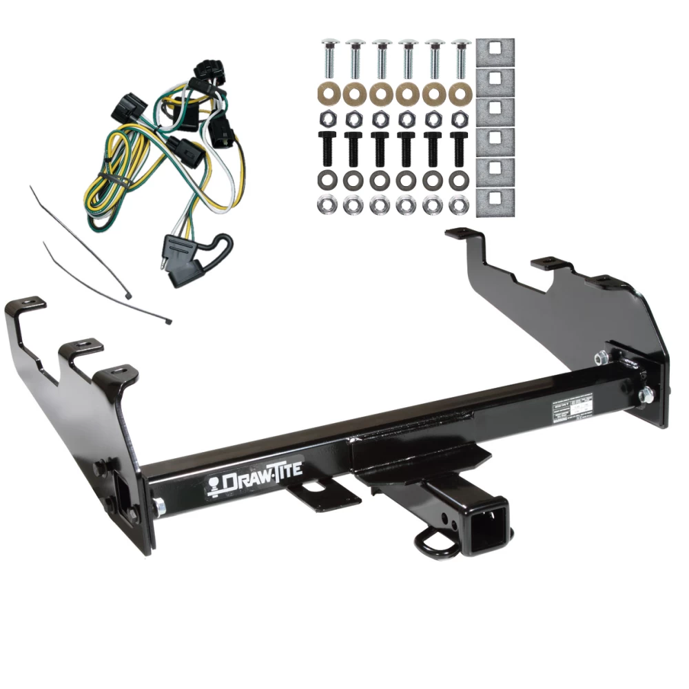 Trailer Tow Hitch For 95-02 Dodge Ram 1500 2500 3500 w/Deepdrop Cowboy Bumper w/ Wiring Harness Kit