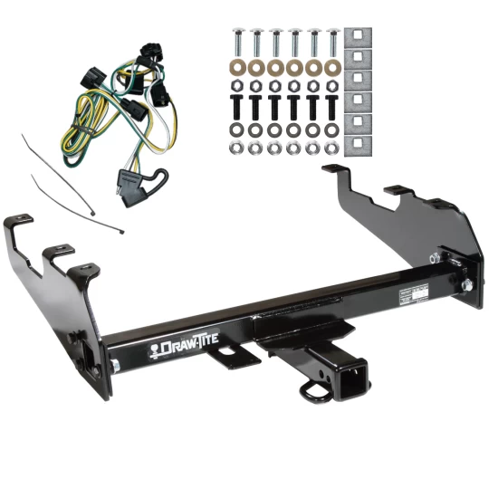 Trailer Tow Hitch For 95-02 Dodge Ram 1500 2500 3500 w/Deepdrop Cowboy Bumper w/ Wiring Harness Kit