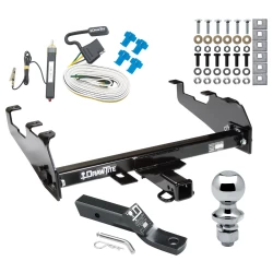 Trailer Tow Hitch For 63-87 Chevy GMC C/K 63-79 Ford 68-94 Dodge 74-88 Ramcharger w/ Deepdrop Cowboy Bumper Complete Package w/ Wiring and 1-7/8" Ball
