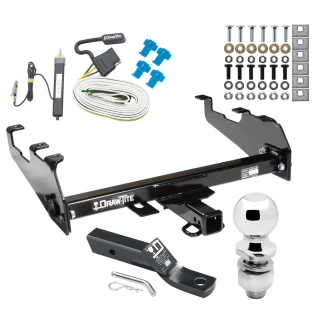 Trailer Tow Hitch For 63-87 Chevy GMC C/K 63-79 Ford 68-94 Dodge 74-88 Ramcharger w/ Deepdrop Cowboy Bumper Complete Package w/ Wiring and 2" Ball