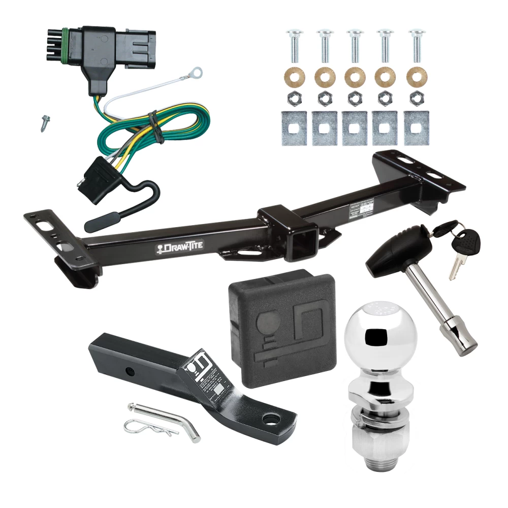 Trailer Tow Hitch For 88-00 Chevy GMC C/K w/Aftermarket Roll Pan Deluxe Package Wiring 2" Ball and Lock