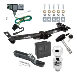 Trailer Tow Hitch For 88-00 Chevy GMC C/K Pickup Roll Pan Bumper Deluxe Package Wiring 2" Ball and Lock