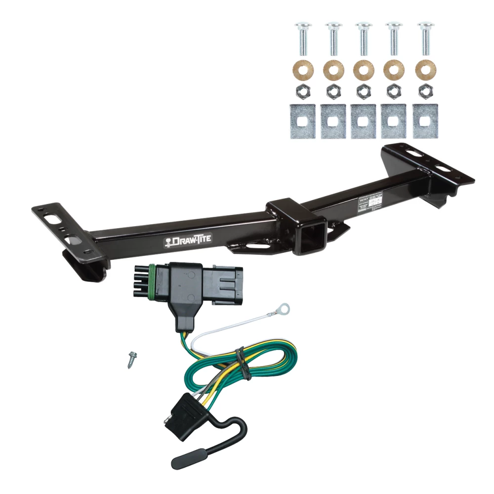 Trailer Tow Hitch For 88-00 Chevy GMC C/K Pickup Roll Pan Bumper w/ Wiring Harness Kit