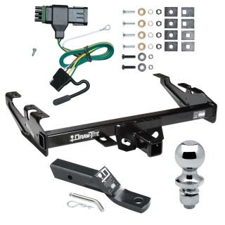 Trailer Tow Hitch For 88-00 Chevy GMC C/K Pickup Standard or Step Bumper Complete Package w/ Wiring and 1-7/8" Ball