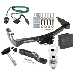 Trailer Tow Hitch For 94-98 Dodge Van w/ Standard Bumper Deluxe Package Wiring 2" Ball and Lock