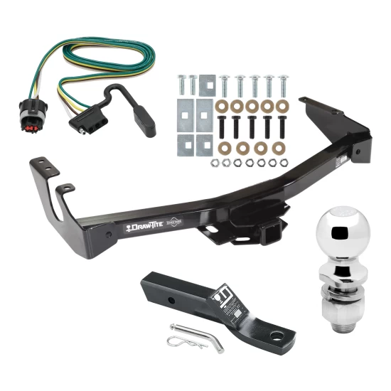 Trailer Tow Hitch For 94-98 Dodge Van w/ Standard Bumper Complete Package w/ Wiring and 2" Ball