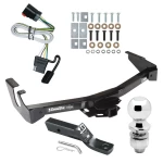 Trailer Tow Hitch For 99-00 Dodge Van w/ Standard Bumper Complete Package w/ Wiring and 2" Ball
