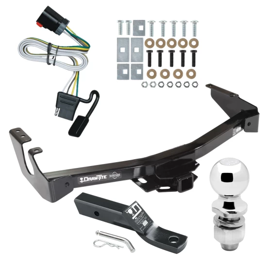 Trailer Tow Hitch For 99-00 Dodge Van w/ Standard Bumper Complete Package w/ Wiring and 2" Ball