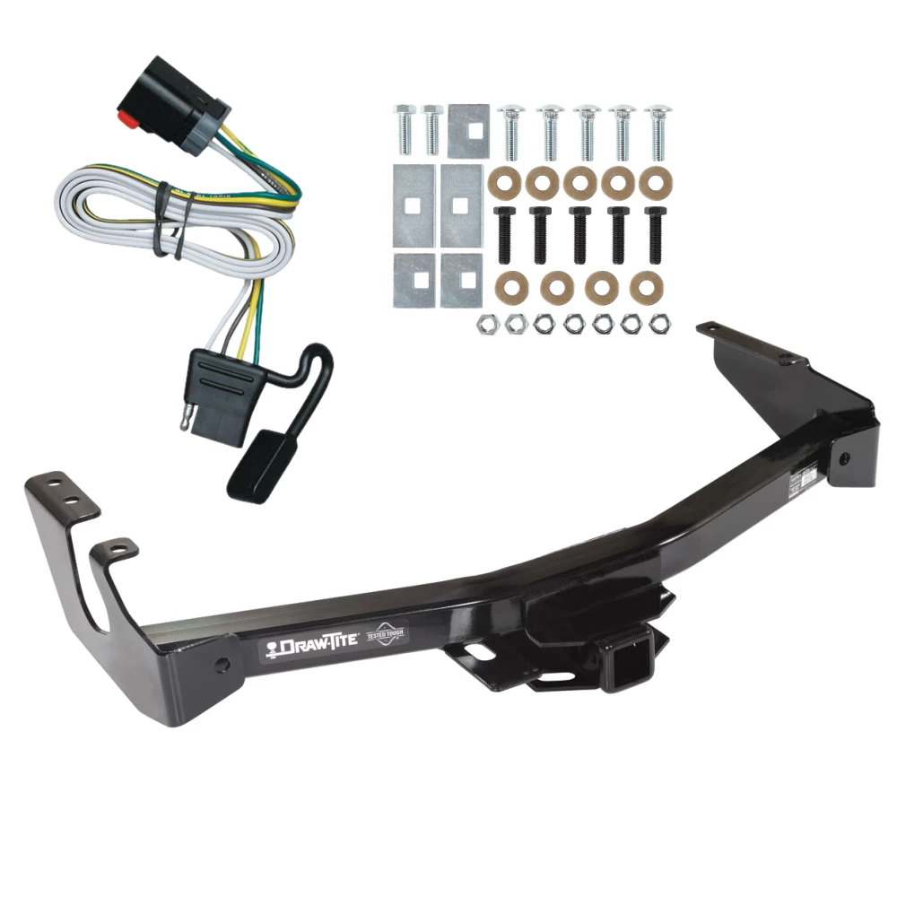 Trailer Tow Hitch For 99-00 Dodge Van w/ Standard Bumper w/ Wiring Harness Kit