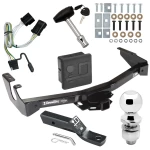 Trailer Tow Hitch For 01-03 Dodge Van w/ Standard Bumper Deluxe Package Wiring 2" Ball and Lock