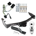 Trailer Tow Hitch For 01-03 Dodge Van w/ Standard Bumper Complete Package w/ Wiring and 2" Ball