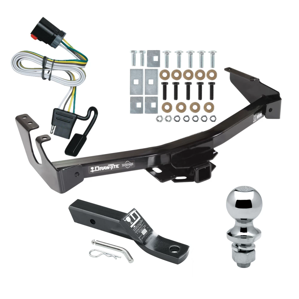 Trailer Tow Hitch For 99-00 Dodge Van w/ Standard Bumper Complete Package w/ Wiring and 1-7/8" Ball