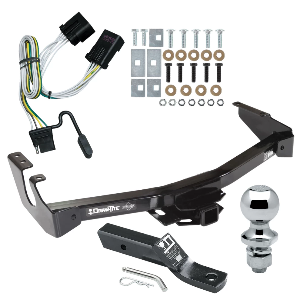 Trailer Tow Hitch For 01-03 Dodge Van w/ Standard Bumper Complete Package w/ Wiring and 1-7/8" Ball
