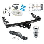 Trailer Tow Hitch For 99-06 Chevy Silverado GMC Sierra 1500 HD 99-04 2500 LD (07-07 Classic) Standard or Step Bumper Complete Package w/ Wiring and 1-7/8" Ball