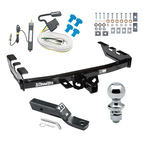 Trailer Tow Hitch For 99-06 Chevy Silverado GMC Sierra 1500 HD 99-04 2500 LD (07-07 Classic) Standard or Step Bumper Complete Package w/ Wiring and 1-7/8" Ball