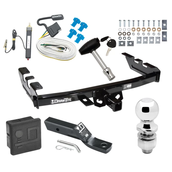 Trailer Tow Hitch For 99-06 Chevy Silverado GMC Sierra 1500 HD 99-04 2500 LD (07-07 Classic) Standard or Step Bumper Deluxe Package Wiring 2" Ball and Lock