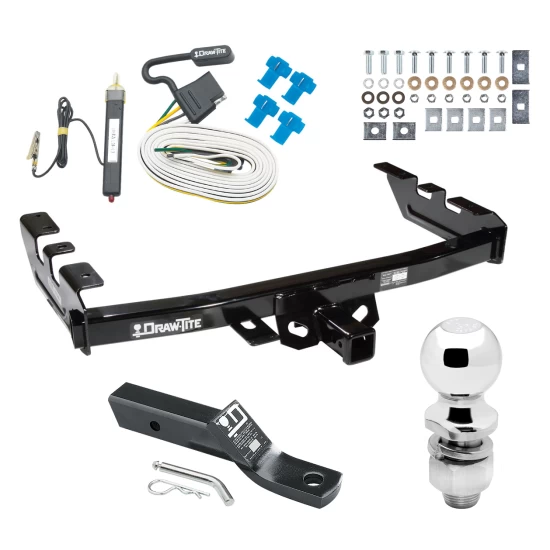 Trailer Tow Hitch For 99-06 Chevy Silverado GMC Sierra 1500 HD 99-04 2500 LD (07-07 Classic) Standard or Step Bumper Complete Package w/ Wiring and 2" Ball