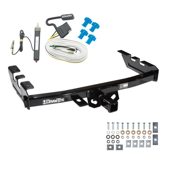 Trailer Tow Hitch For 99-06 Chevy Silverado GMC Sierra 1500 HD 99-04 2500 LD (07-07 Classic) Standard or Step Bumper w/ Wiring Harness Kit