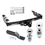 Trailer Tow Hitch For 99-07 Chevy Silverado GMC Sierra 1500 2007 Classic 99-04 2500 LD 01-06 1500 HD Receiver w/ 1-7/8" and 2" Ball
