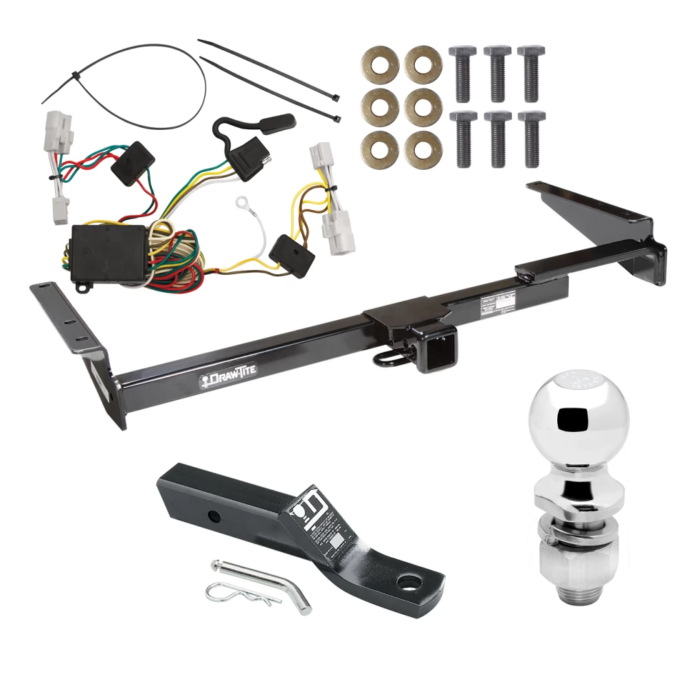 Trailer Tow Hitch For 01-03 Toyota Highlander All Models Complete Package w/ Wiring and 2" Ball