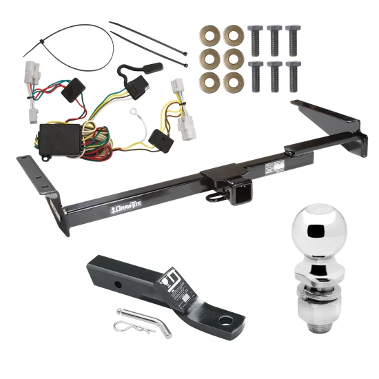 Trailer Tow Hitch For 01-03 Toyota Highlander All Models Complete Package w/ Wiring and 2" Ball